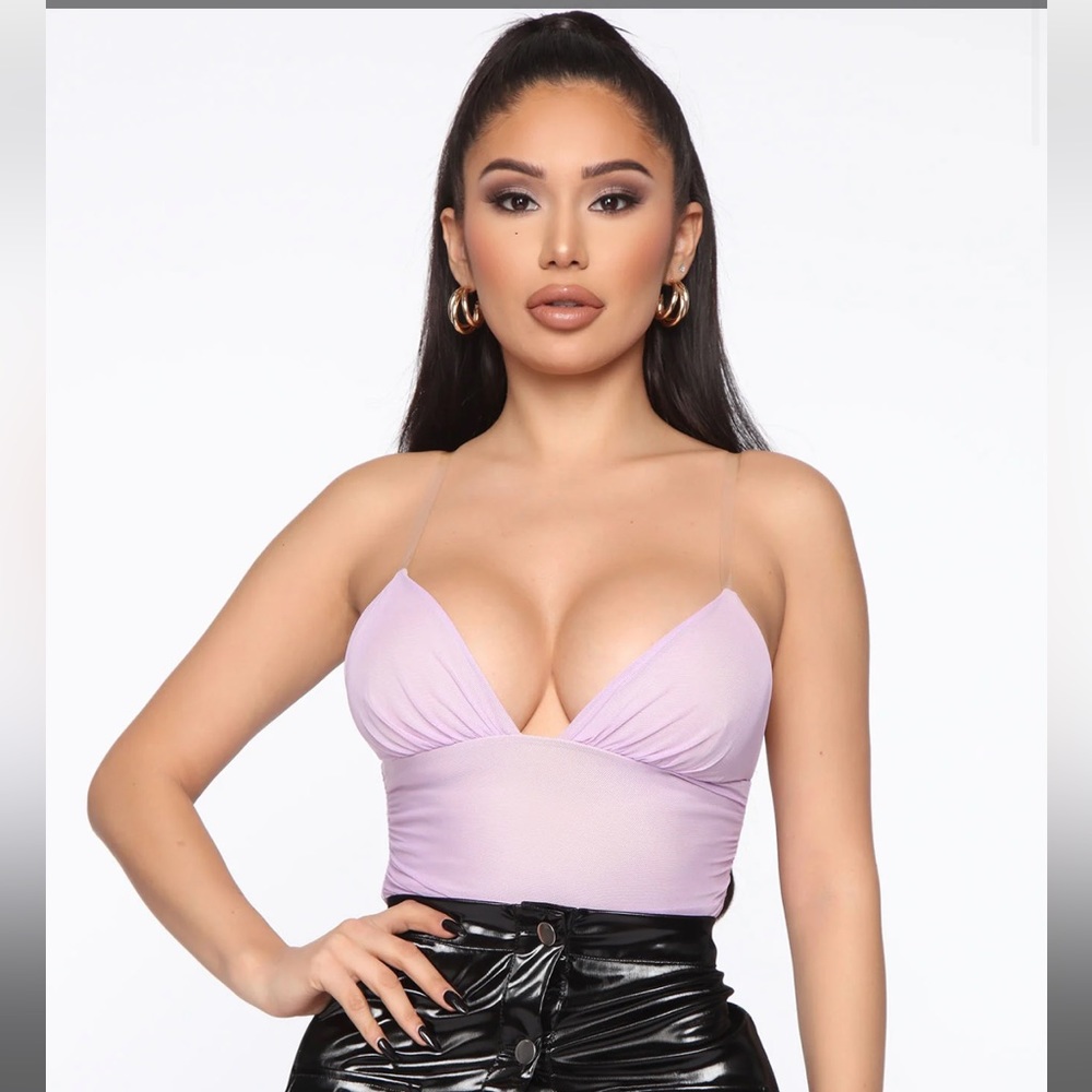 Perfect Mesh Lavender Top